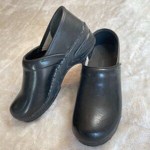 Bjork Swedish Comfort Women 39/40 Black Leather Clog Professional Comfort Shoes